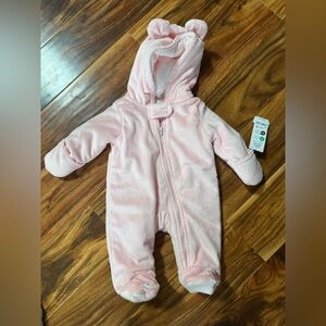 NWT Carter's Pink Mink Hooded Bunting - NB